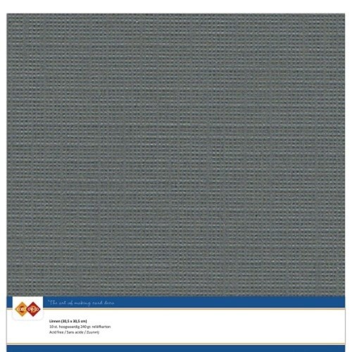 Karton dekoracyjny lniany 30,5 x 30,5 cm 10 arkuszy Dark gray lkk-sc36.jpg
