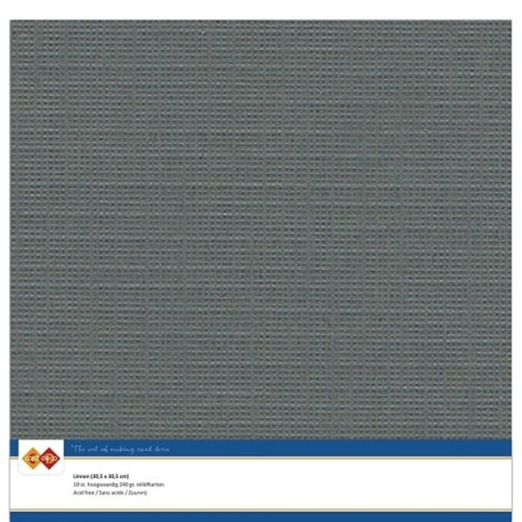 Karton dekoracyjny lniany 30,5 x 30,5 cm 10 arkuszy Dark gray lkk-sc36.jpg