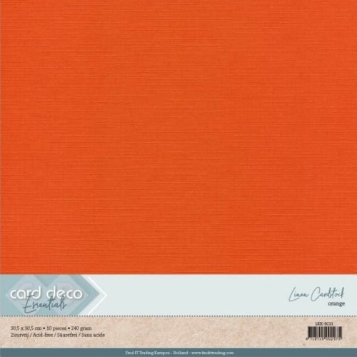 Karton dekoracyjny lniany 30,5 x 30,5 cm 10 arkuszy Orange LKK-SC11.jpeg