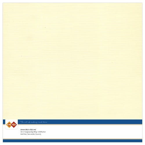 Karton dekoracyjny lniany 30,5 x 30,5 cm 10 arkuszy Creme LKK-SC02.jpg