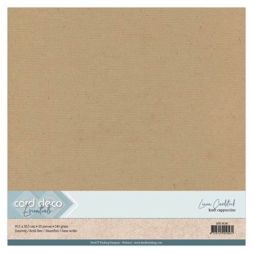 Karton dekoracyjny lniany 30,5 x 30,5 cm 10 arkuszy Kraft Cappuccino LKK-SC45.jpg