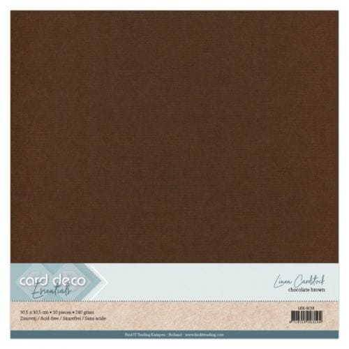 Karton dekoracyjny lniany 30,5 x 30,5 cm 10 arkuszy Chocolate Brown LKK-SC33.jpg