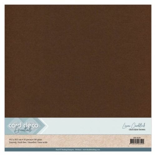 Karton dekoracyjny lniany 30,5 x 30,5 cm 10 arkuszy Chocolate Brown LKK-SC33.jpg