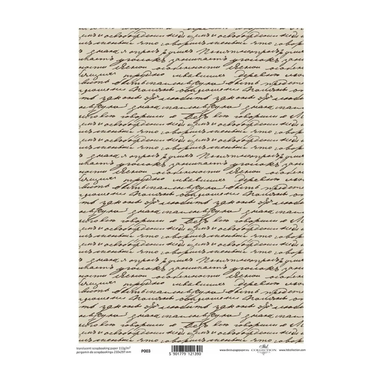 Kalka - papier półprzezroczysty do scrapbookingu A4 - ITD Collection P0003.jpg