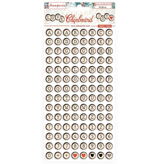 Chipboard 15 x 30 Christmas Romantic Collection - Stamperia DFLCB43