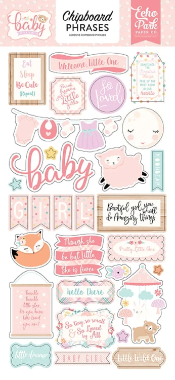 Zestaw elementów tekturowych 15x30 Hello Baby Girl - Echo Park OBG171022.jpg