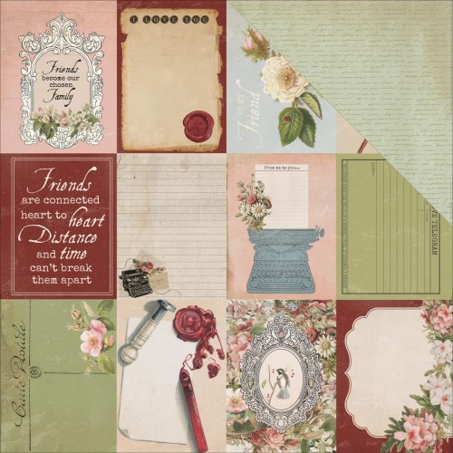 Arkusz papieru 30 x 30 Postacards - Cherry Tree Lane - KaiserCraft P2230.jpg