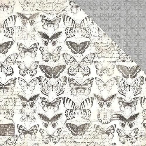 Arkusz papieru 30 x 30 Etchings - Pen &amp; Ink - KaiserCraft P2506.jpg