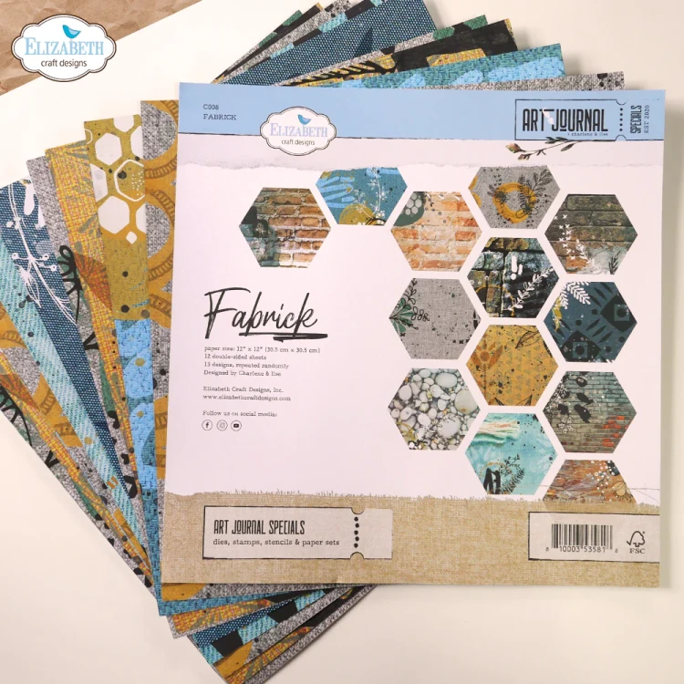 Zestaw papierów do scrapbookingu 30x30 Fabrick - ELIZABETH craft designs C008.webp