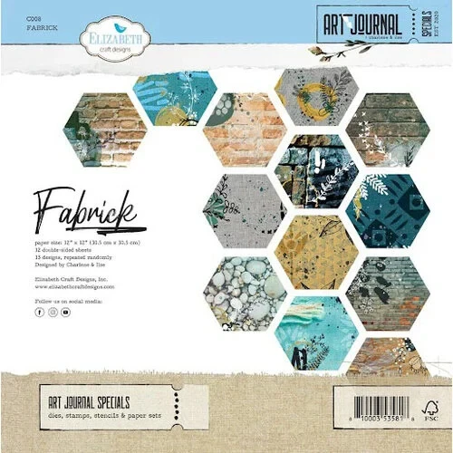 Zestaw papierów do scrapbookingu 30x30 Fabrick - ELIZABETH craft designs C008-1.webp