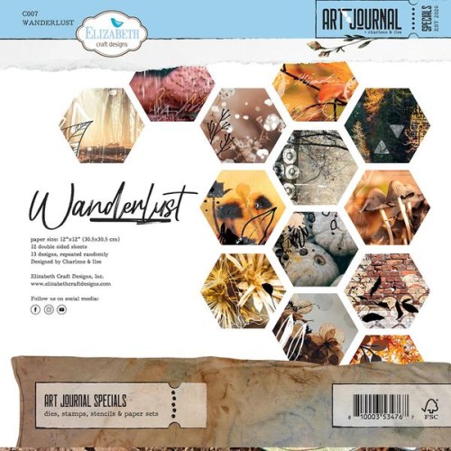 Zestaw papierów do scrapbookingu 30x30 Wanderlust - ELIZABETH craft designs C007.jpg