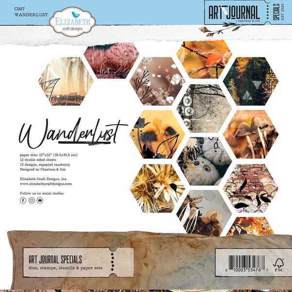 Zestaw papierów do scrapbookingu 30x30 Wanderlust - ELIZABETH craft designs C007.jpg