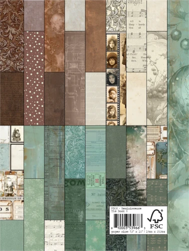 Zestaw papierów do scrapbookingu 19x25,5 "Reminiscence The Book 8" - ELIZABETH craft designs PB08-2.webp