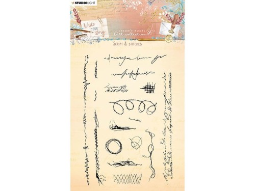 Zestaw stempli Script &amp; Stitches - StudioLight (JMA-WYS-STAMP211)