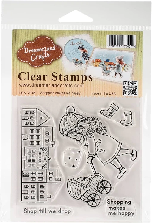 Zestaw stempli Shopping makes me happy - Dreamerland Crafts DCS17045.jpg