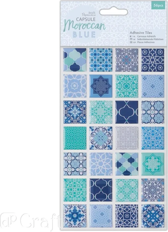 Samoprzylepne Płytki 2,5x2,5cm Papermania Capsule Moroccan Blue 56 - Docrafts PMA-174598.webp