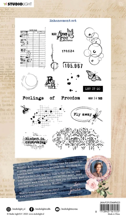 Zestaw stempli Stamp Enhancement Set Feelings Of Freedom - StudioLight JMA-FOF-STAMP423_B.webp