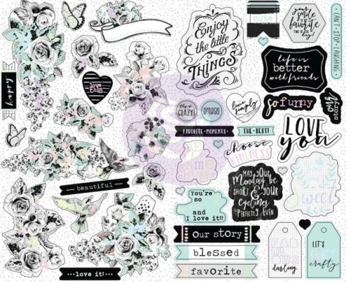 Arkusz naklejek Flirty Fleur z akcentami foliowymi - Prima Marketing 597634.jpg