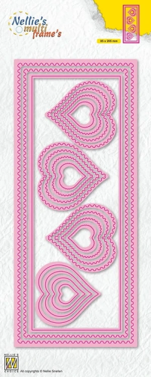 Zestaw wykrojników Nellie Snellen – Slim lines Hearts - Nellie's Choice MFD142.jpg