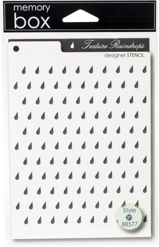 Maska szablon Texture Raindrops - Memory Box 88577.jpg