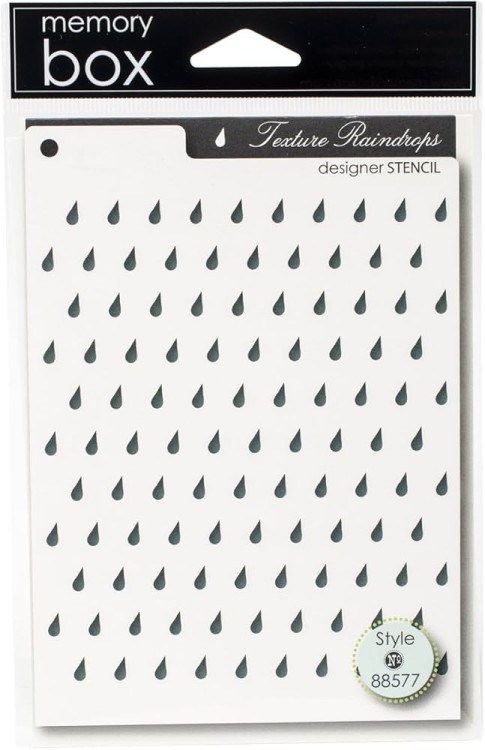Maska szablon Texture Raindrops - Memory Box 88577.jpg