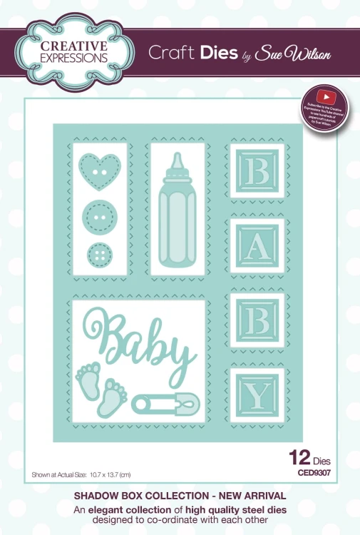 Zestaw wykrojników Shadow Box Baby - Creative expressions CED9307.jpg
