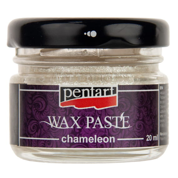 Pasta woskowa chameleon - wax paste - srebrna / sparkling silver 20ml - Pentart 799118.jpg