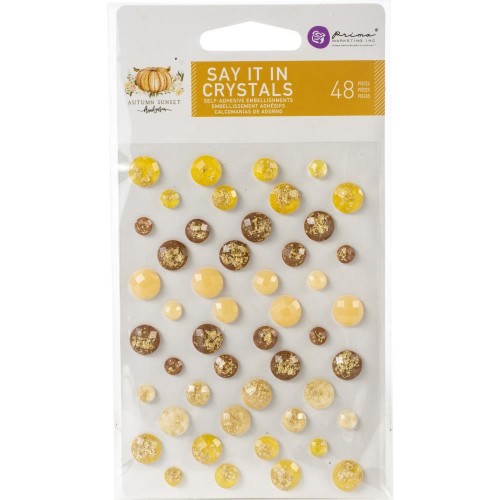Kryształy samoprzylepne 48 szt. Autumn Sanset - Say it in Crystals - Prima Marketing 995881.jpg