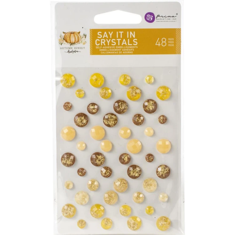 Kryształy samoprzylepne 48 szt. Autumn Sanset - Say it in Crystals - Prima Marketing 995881.jpg