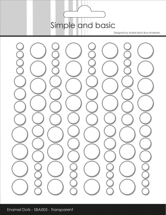 Kropki akrylowe Transparent - enamel dots 96szt - Simple and Basic SBA003.jpg