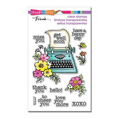 Zestaw stempli - Floral Typewriter- Stampendous SSC1271.jpg