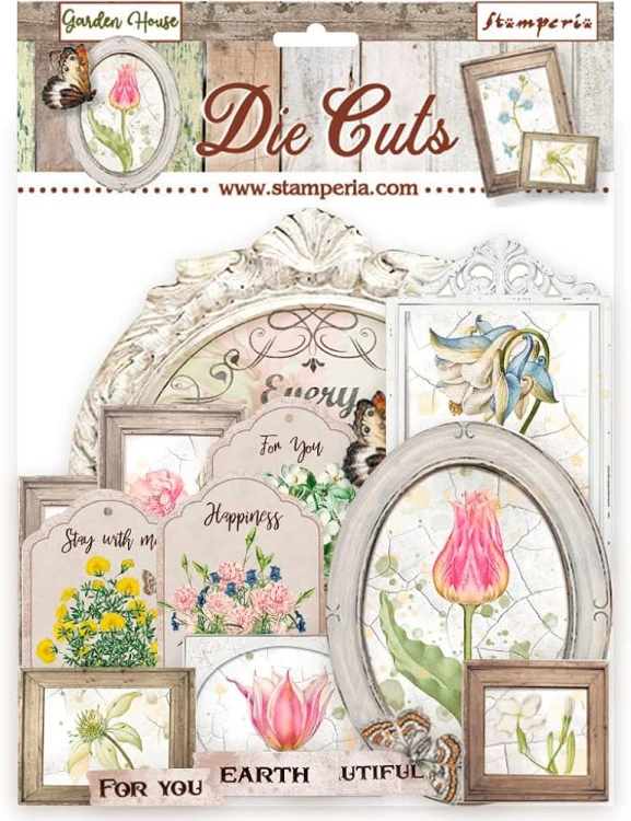 Zestaw elementów Die Cuts Romantic Garden House - Stamperia DFLDC57.jpg