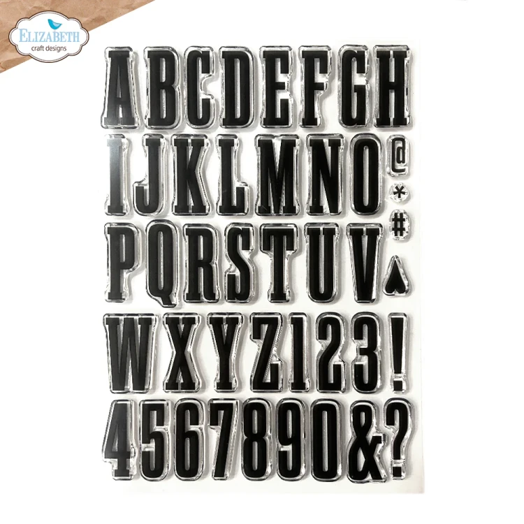 Zestaw stempli Pogrubiony alfabet - ELIZABETH Craft Designs CS410-1.webp