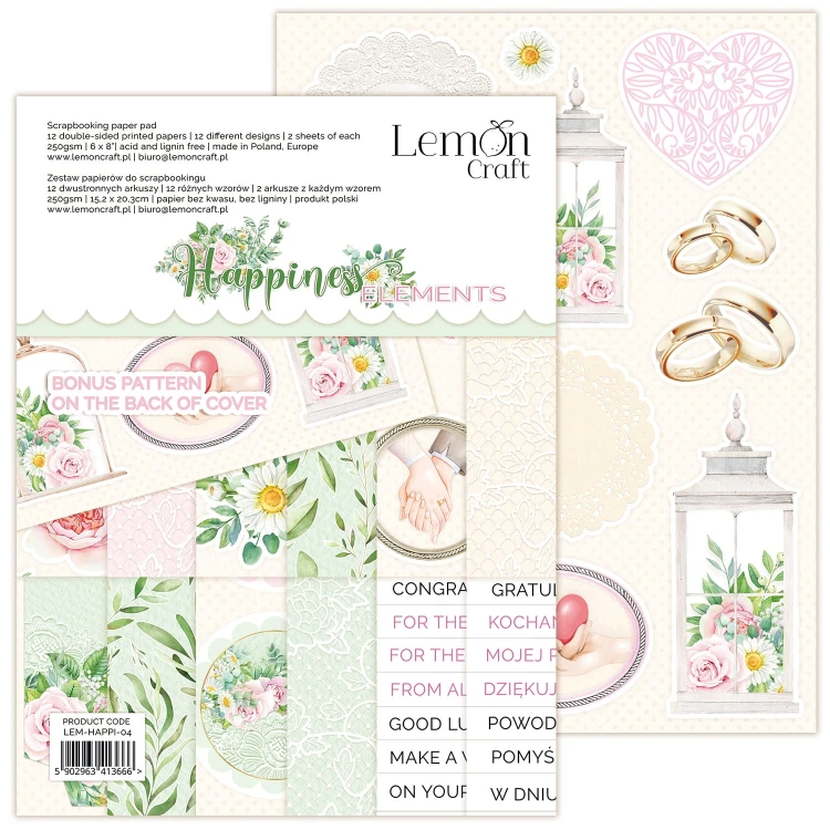 Zestaw papierów 15x20 Happiness Elements - LemonCraft LEM-HAPPI-04.jpg