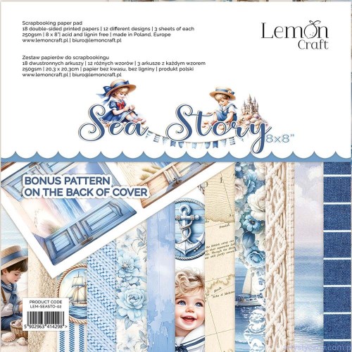 Zestaw papierów 20x20 Sea Story - LemonCraft LEM-SEASTO-02.jpg