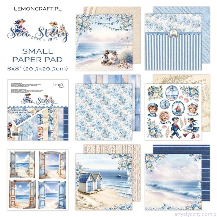 Zestaw papierów 20x20 Sea Story - LemonCraft LEM-SEASTO-02-7.jpg