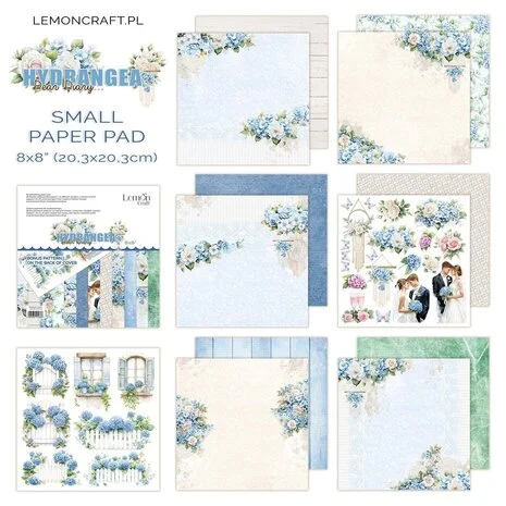 Zestaw papierów 20x20 Dear Diary... Hydrangea - LemonCraft LEM-DD-HYD-02-4.webp