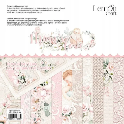 Zestaw papierów 30x30 Mum's Love - LemonCraft LEM-MUMS-01.webp