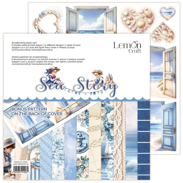 Zestaw papierów 30x30 Sea Story - LemonCraft LEM-SEASTO-01.jpg