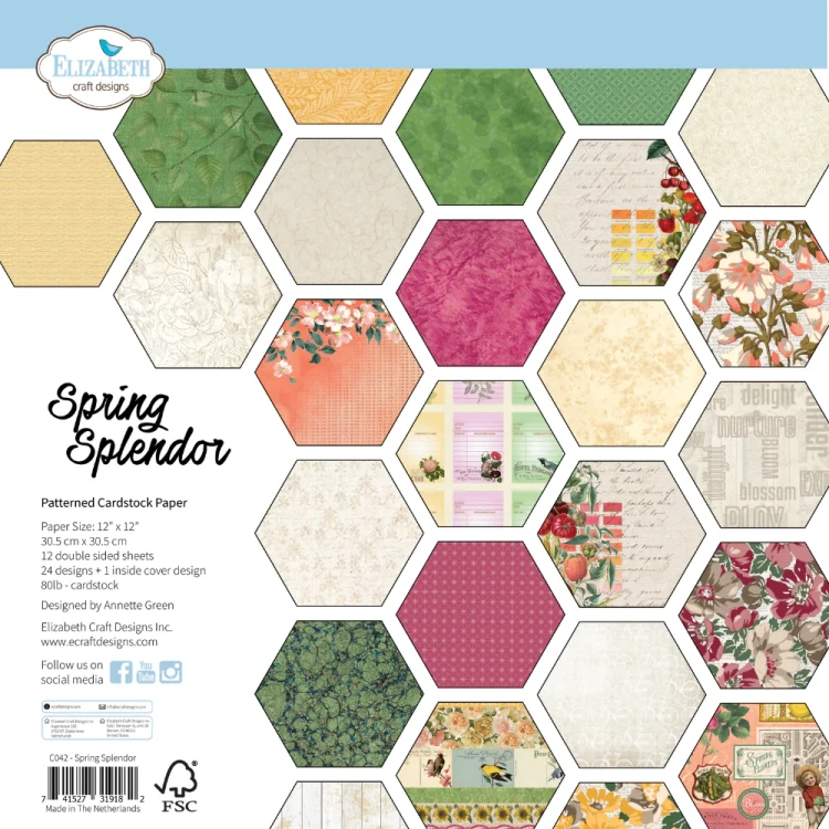 Zestaw KIT do scrapbookingu Joys of Spring - ELIZABETH craft designs K023-06.webp