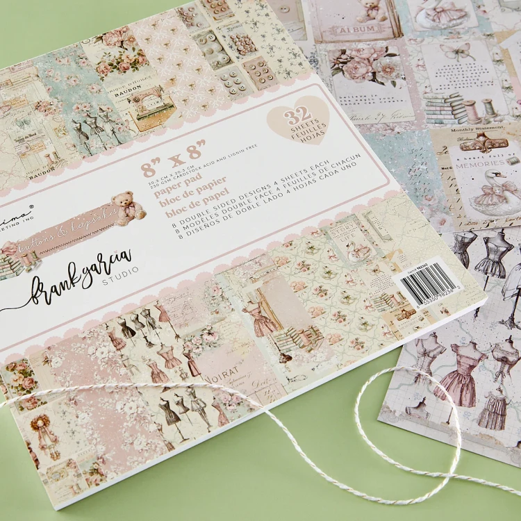 Zestaw papierów - Buttons &amp; Keepsakes - 20x20cm - Prima Marketing 982362.webp
