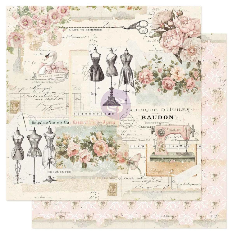 Zestaw papierów - Buttons &amp; Keepsakes - 20x20cm - Prima Marketing 982362-3.jpg