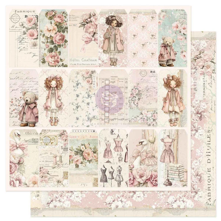 Zestaw papierów - Buttons &amp; Keepsakes - 20x20cm - Prima Marketing 982362-5.jpg