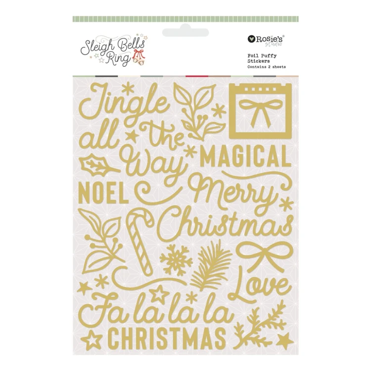 169424-Sleigh-Bells-Ring-Rosies-Foil-Puffy-Stickers-Pac-Front.webp