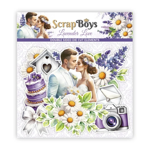Ozdoby papierowe die-cuts Lavender Love - ScrapBoys SB-LALO-12.webp