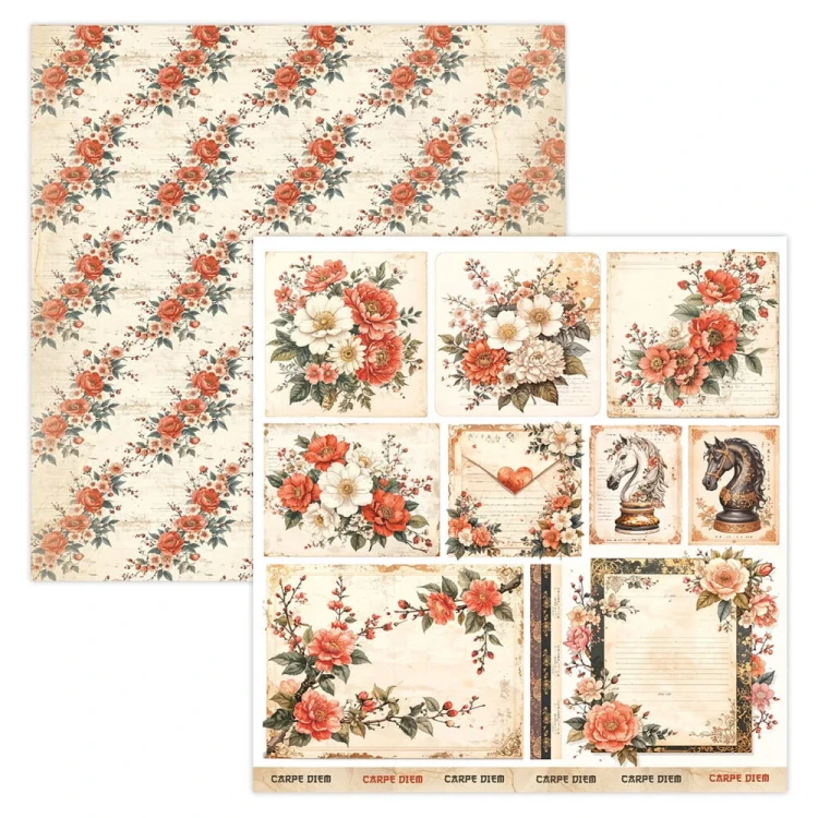 Zestaw papierów do scrapbookingu 30x30 Art Journal - Lady in Japan - ScrapBoys LAJA-14-3.webp