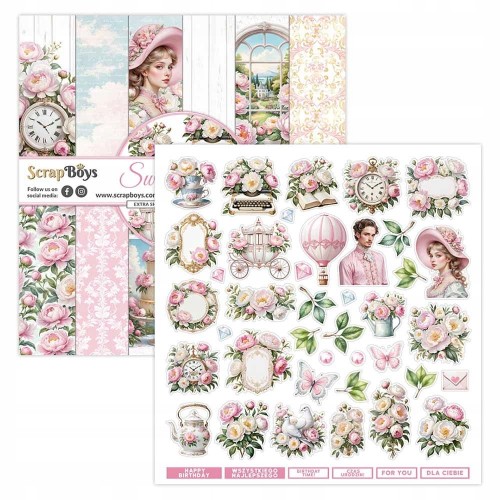 Zestaw papierów do scrapbookingu 30x30 Sweet Peonies - ScrapBoys SWPE-08-1.jpg
