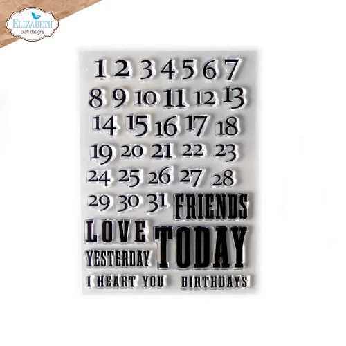 CS251-1 Zestaw stempli Calendar Numbers - ELIZABETH Craft Designs