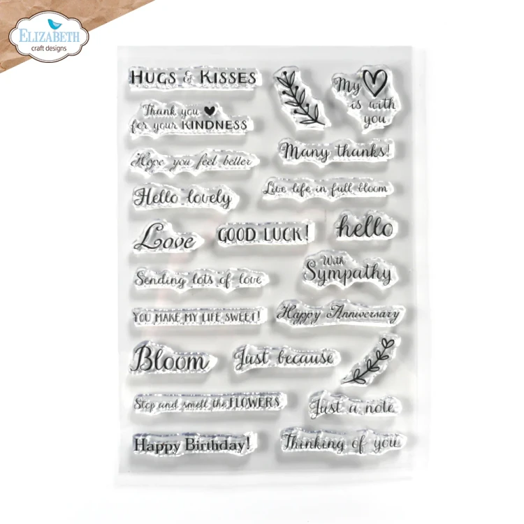 CS308 Zestaw stempli With Love Sentiments - ELIZABETH Craft Designs