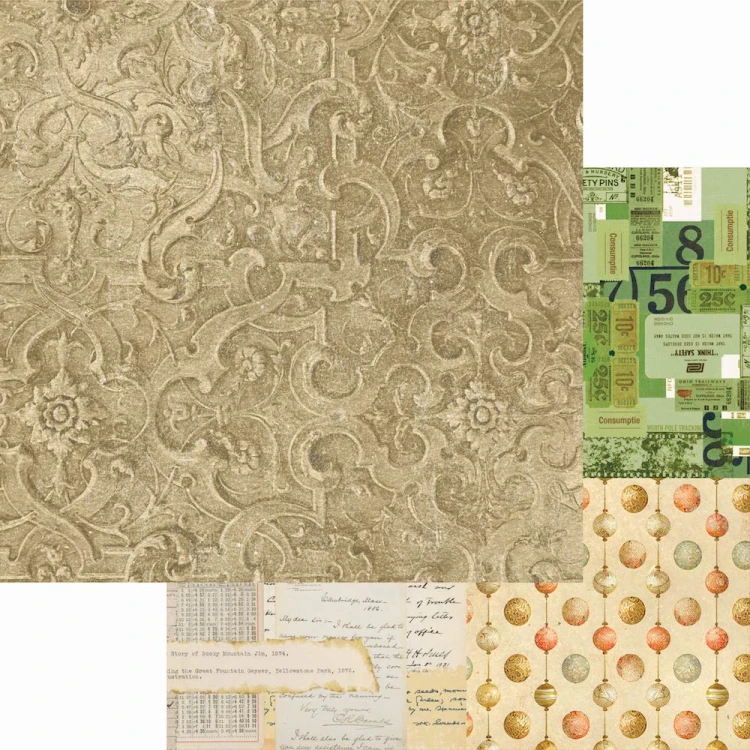 C020-7 Zestaw papierów do scrapbookingu 30x30 Christmas Field Notes - ELIZABETH craft designs